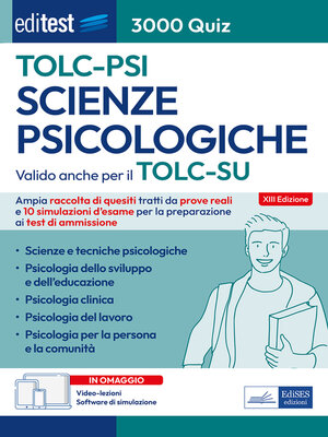 cover image of EBOOK- Editest 3000 quiz TOLC PSI Scienze psicologiche